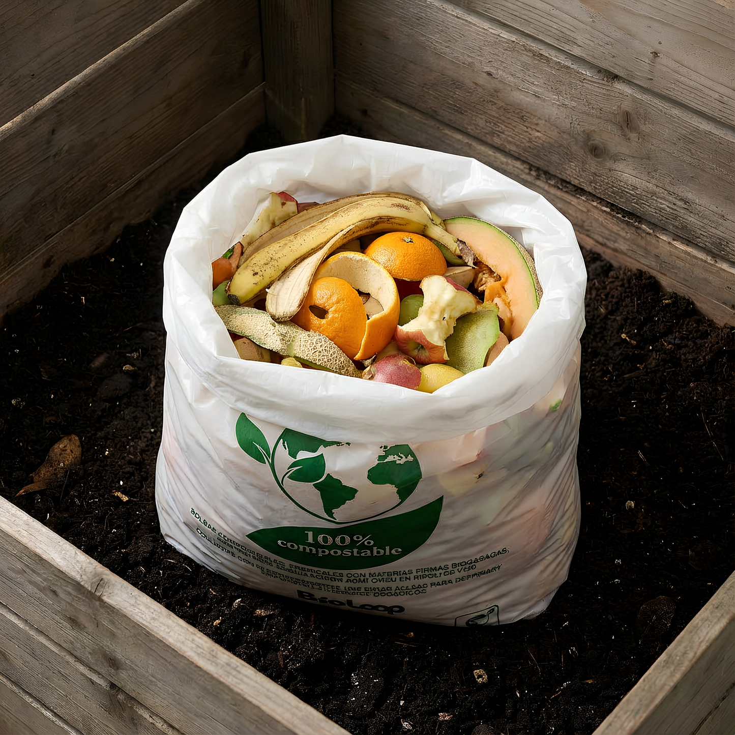 Bolsa Tipo Camiseta Compostable 40x50 - Extra Fuerte - 100 Unidades