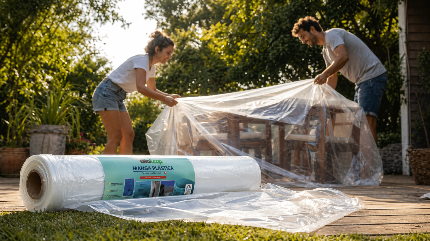 Manga de Polietileno Bioloop 4x10m - 100 micras - Transparente